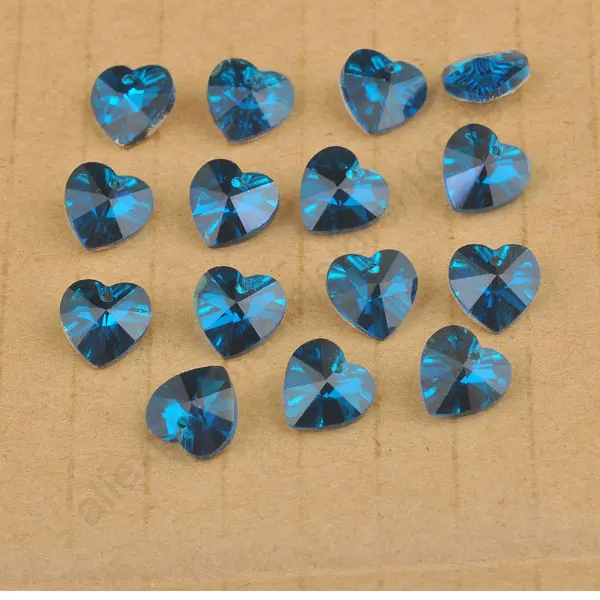 Быстрая 100 шт 10 мм 6228 смешанные цвета с австрийскими кристаллами в форме сердца бусина-Подвеска DIY ювелирные серьги ручной работы