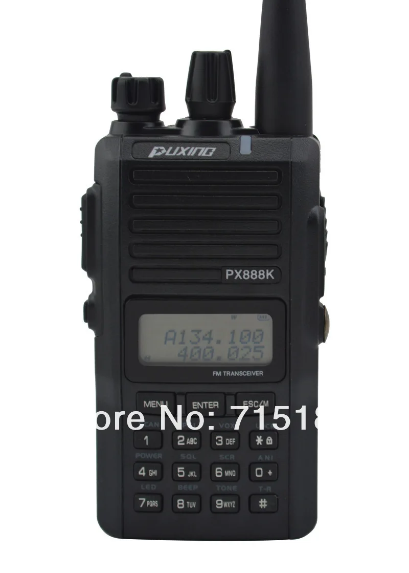 Черный цвет PUXING PX-888K двухдиапазонный VHF& UHF Профессиональный FM трансивер 5 Вт 128CH сканер радио PX 888K портативная рация