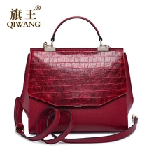 De luxe En Cuir sac À Main en cuir Véritable Femme Vintage Croc Sac à main Marques Dames Fourre-Tout Sacs Nouvelle Année Cadeau pour mère
