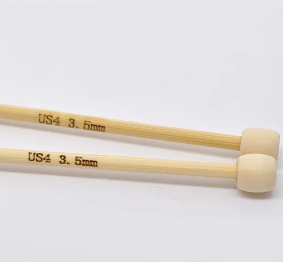 1 пара 23 см бамбуковых спиц SP для вязания (размер США 4/3 5 мм)|needles knitting|knitting bamboo
