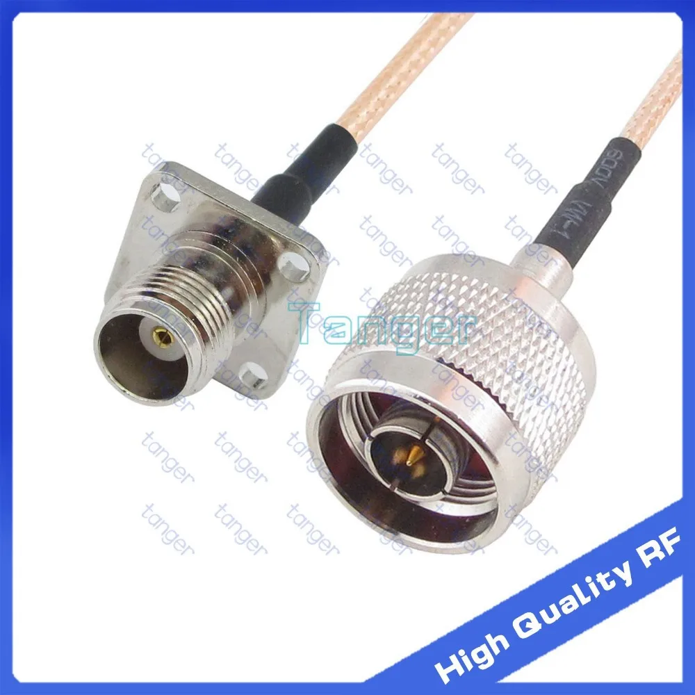 

6inch TNC female 4hole panel to N male plug with RG-316 RF Coaxial Pigtail Jumper cable 6" 15cm Tanger High Quality RF cables