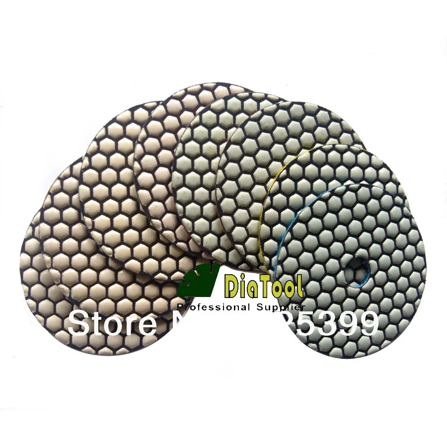 Diatool 40 шт. 4 "/100 мм алмазные гибкие сухой Полировальная Подложка для Гранит Мрамор твердый камень работает без воды шлифовальные диски