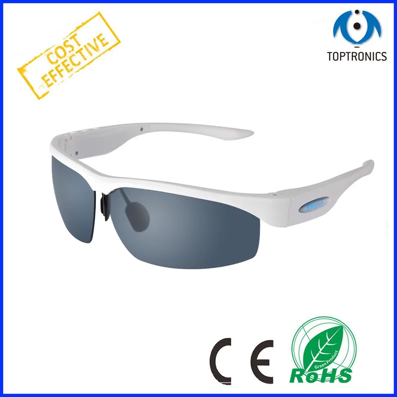 Модные Наручные с Bluetooth очки с циферблатом ответ поляризованные солнцезащитные очки для музыки совместимые ios android - Цвет: Белый