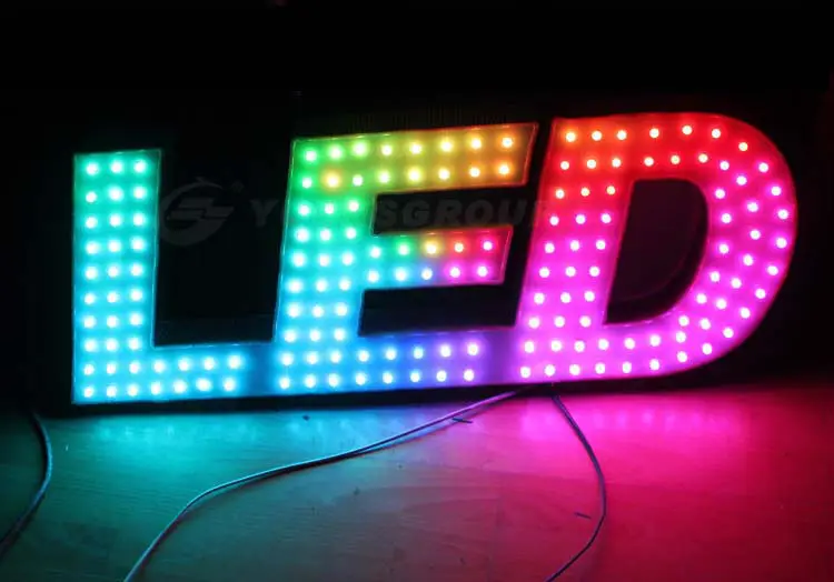 AAA 12 мм пиксель rgb led модуль IP66 водонепроницаемый DC5V 7 видов цветов сквозное отверстие LED RGB дампа узел; 50 шт. строка