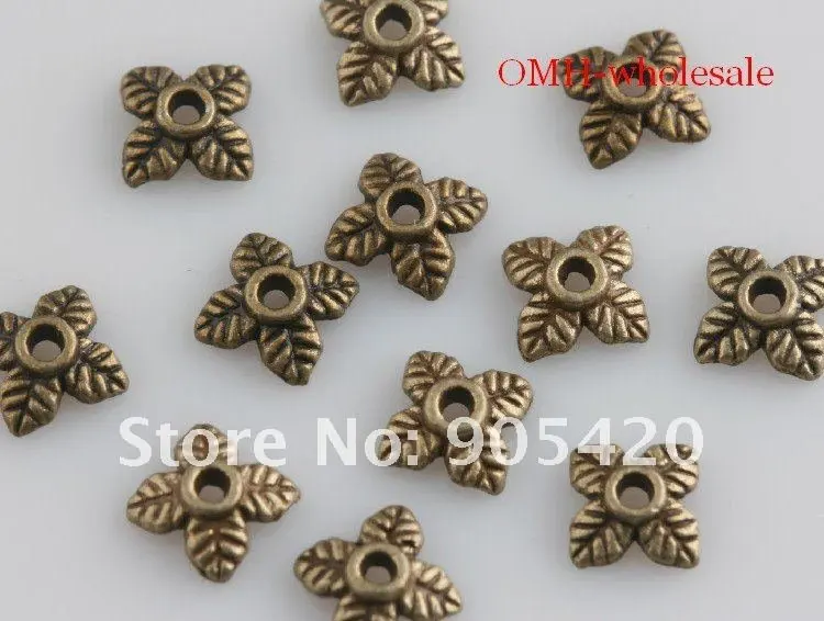 ООБ оптовая продажа Бесплатная доставка 577 шт. бронза шарик Шапки 5.5x2 мм dz133