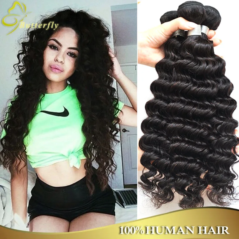 Deep Wave Tight Curly Brazilian Virgin Hair Extension 6a