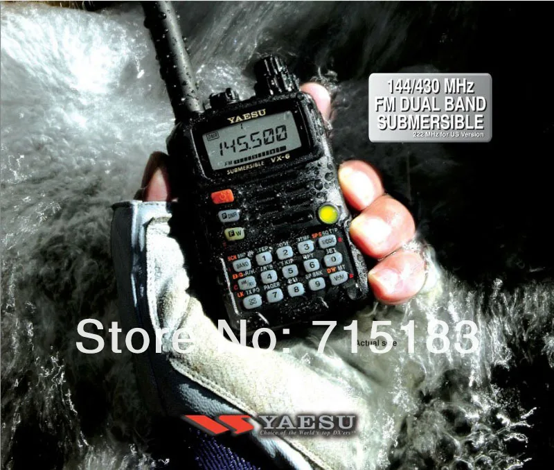 Yaesu VX-6R портативный Ham двухстороннее радио погружной FM трансивер Yaesu VX 6R радио