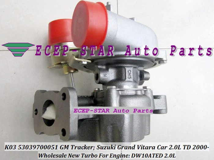 K03 53039700051 53039880051 Turbo Turbocharger For GM Tracker Suzuki Grand Vitara Car 2.0L TD 2000- DW10ATED 109HP (2)
