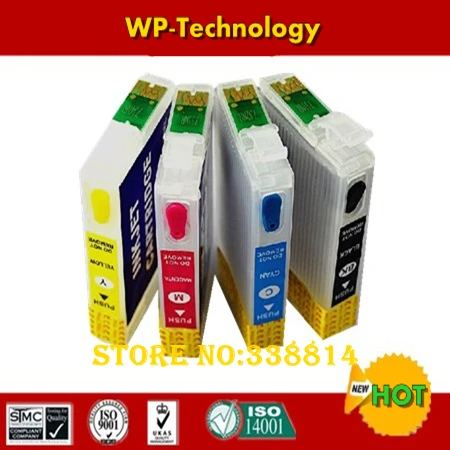 Полная заправка картридж костюм для T1241 T1242 T1243 T1244, костюм для Epson NX125/130/230/330/420/430, с самовосстанавливающийся чипов