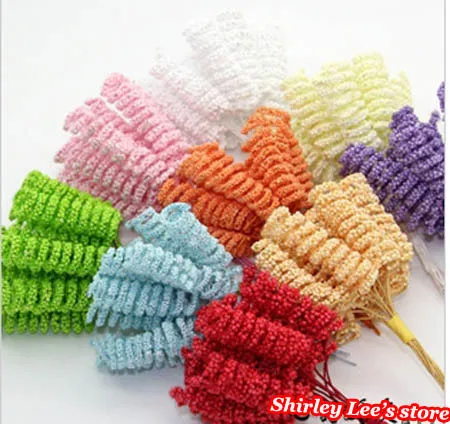 HOT SALE!!! 144 bunches=1728pcs fabulous handmade mini curly twig in 9 colors,Bomboniere accessories(Free Shipping by EMS)