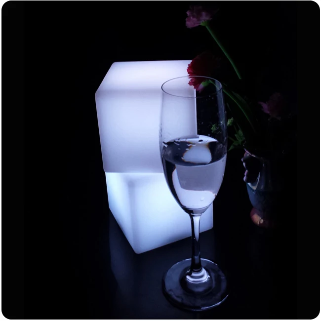 7 цветов D10cm ABS декоративный беспроводной Куб Дизайн LED ресторанный столик лампы 1 шт