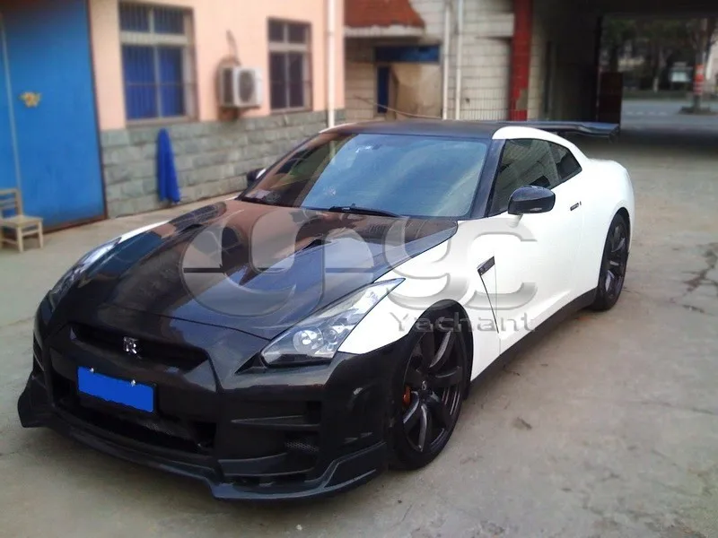 Углерода Волокно bse Стиль передний бампер подходит для 2008-2013 Nissan R35 GTR