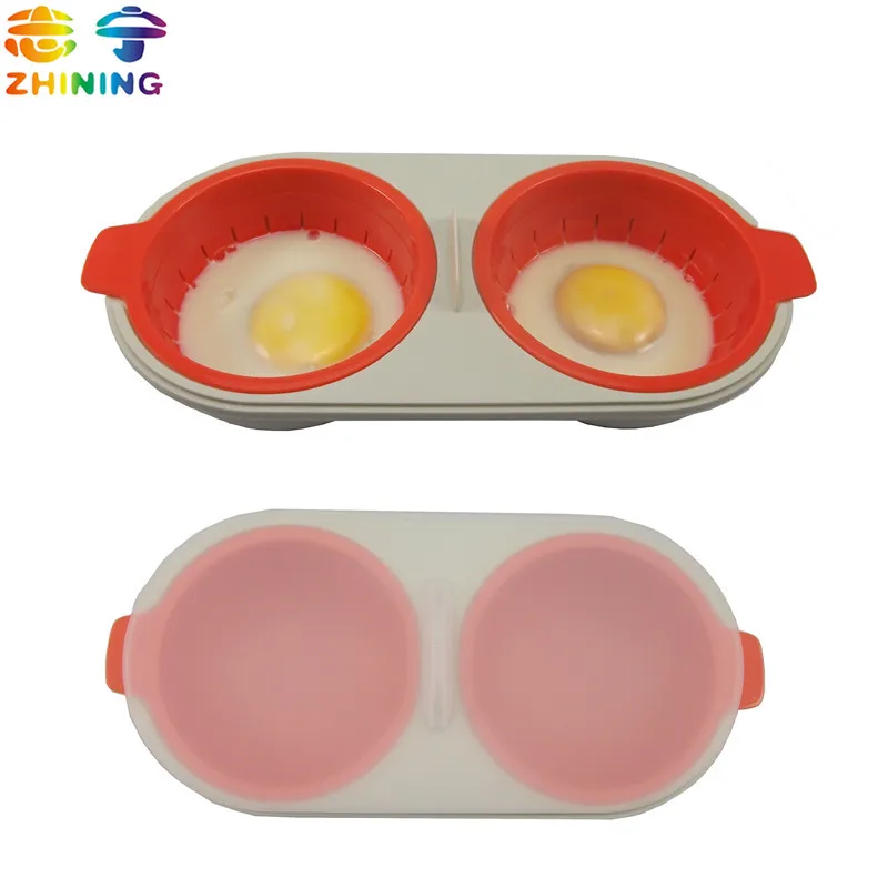 1PC newest egg poacher food grade PP material egg tools put microwave oven kitchen accessories cooking tools free shipping Y-428