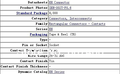 Sxh-002t-p0.6 CONN term обжимной XH 26-30awg Инструменты для наращивания волос Терминалы корпуса 100% новые и оригинальные части