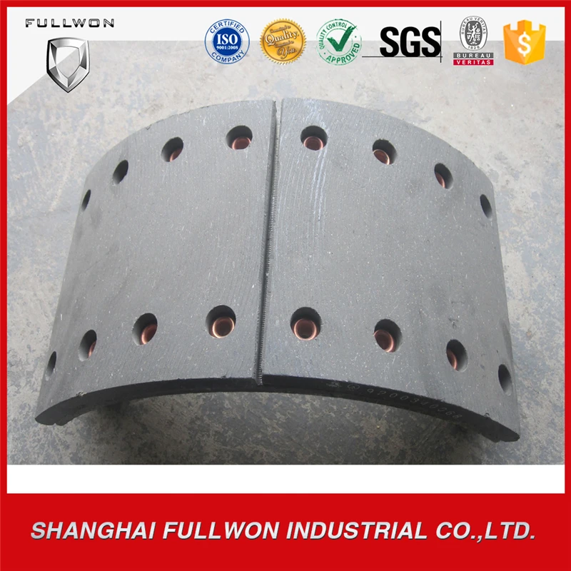 

SEENWON high quality Front Brake lining with 8 holes for SINOTRUK HOWO A7 T7