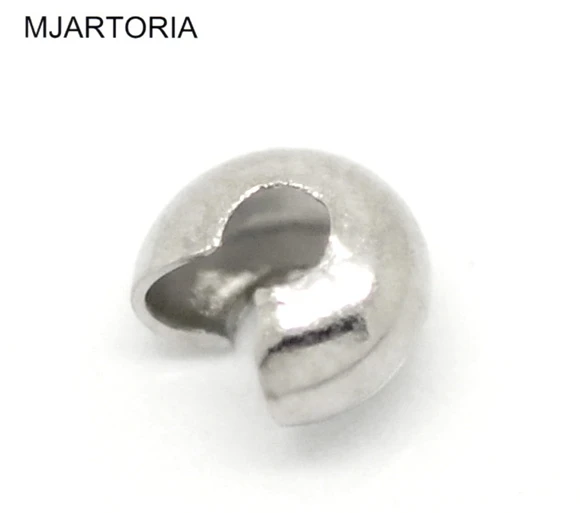 

Hot 2x200Pcs Silver Tone Crimp Beads Covers 4mm (Over $129 Free Express)