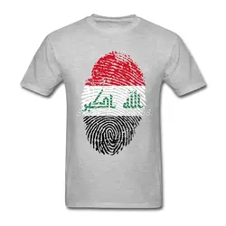 Летние Для мужчин футболка Ирак отпечатков пальцев модный принт индивидуальные Элитный бренд Костюмы хлопок человек Футболки для женщин