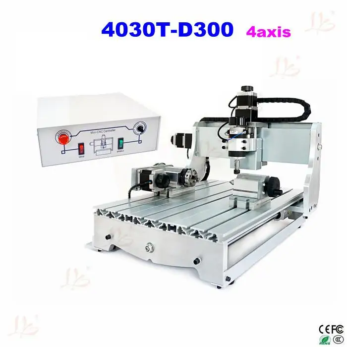 

free shipping mini cnc Milling Machine 4axis 3040 CNC 300w spindle Router Engraver