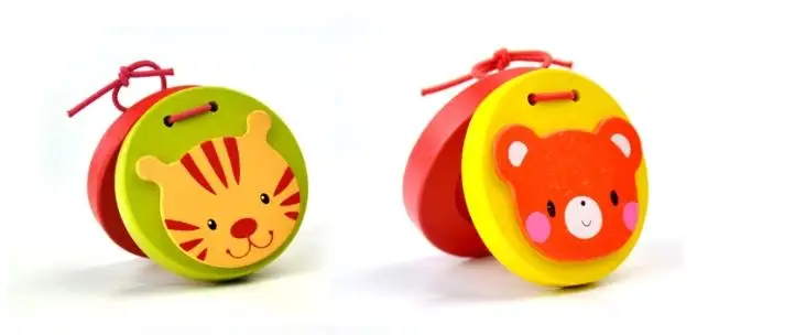 Детские игрушки от двери до двери/Цветные Мультяшные животные, набор из 2 предметов, Детские деревянные игрушки для малышей 0-12 месяцев