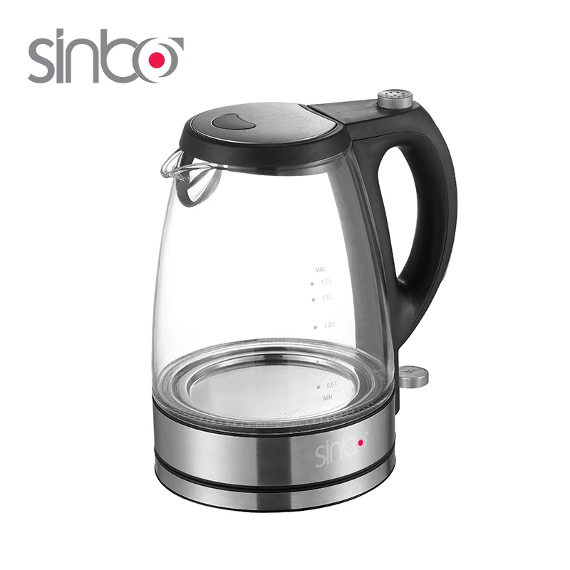 Sinbo SK 2393B Electirc Kettle 2000W 1.7L Powerful Kettle Glass and