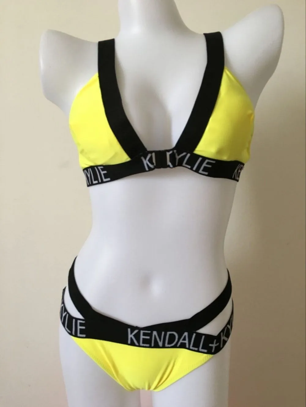 KENDALL NDALL KYLIE, сексуальный бандаж, бикини с буквами, пуш-ап, купальники, лучшие Мягкие Купальники, высокая талия, купальный костюм
