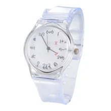 FUNIQUE Transparent Clock Silicone Watches Women Sport Casual Quartz Wristwatch Novelty Crystal Ladies Watch Cartoon Clock Gift