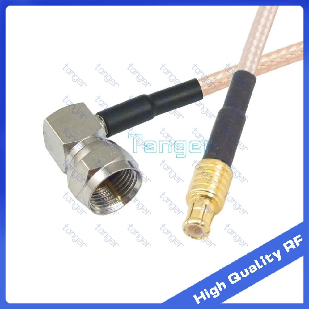 6inch MCX male plug to F male right angle with RG 316 RF Coaxial