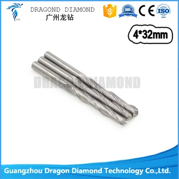 

10pcs 4mmx32mm for engrave wood acrylic milling cutter 2 flute carbide Ball nose end mill cnc router bit