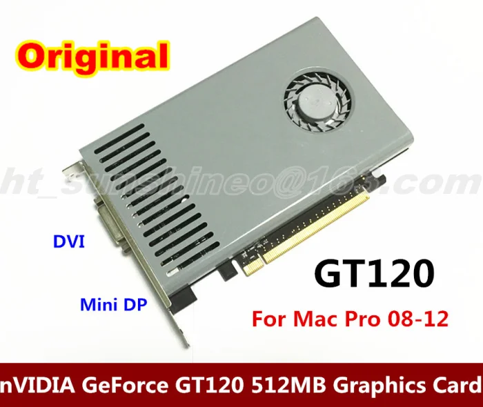 Гарантия 3 месяца для видеокарты nVIDIA GeForce GT120 512 Мб DDR3 DVI + Mini DP PCIE Mac Pro3.1-5 1 (2008-2012) |