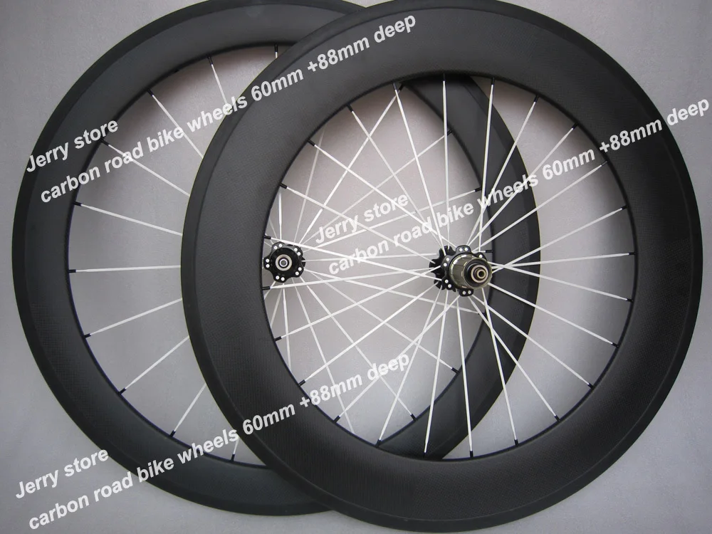 Передние 60 мм задние 88 мм 700C карбоновые клинчерные дорожные колеса, самые популярные