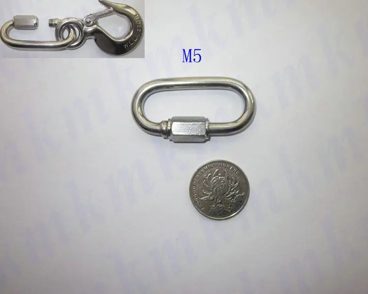 M5 высокая прочность AISI304 нержавеющая сталь quick release звено цепи такелаж оборудования
