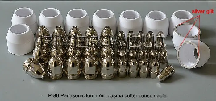 45 шт./упак. P80 Panasonic воздуха Plasma советы/насадки и плазменные электроды расходные материалы аксессуары для плазмотрона