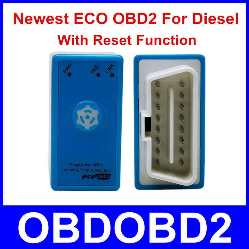 Новое поколение эко OBD2 синий для дизельного топлива с сброс Функция ECOOBD2 автомобильный чип блок настройки более Мощность и крутящий момент, чем Nitro OBD2