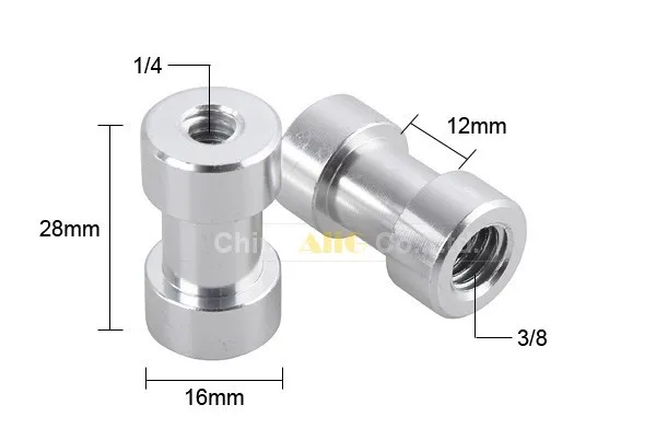 10 шт. 1/4 мама до 3/8 внутренняя резьба камера вспышка светильник стенд преобразования винт штатив монопод адаптер Винт аксессуары