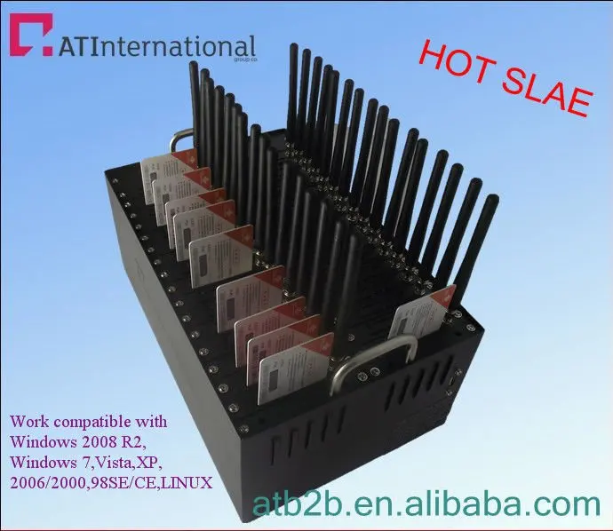 Antecheng wavecom 2g Q2303 high rate bulk sms sending module 32 sim slots dual bank USB gsm modem with free software