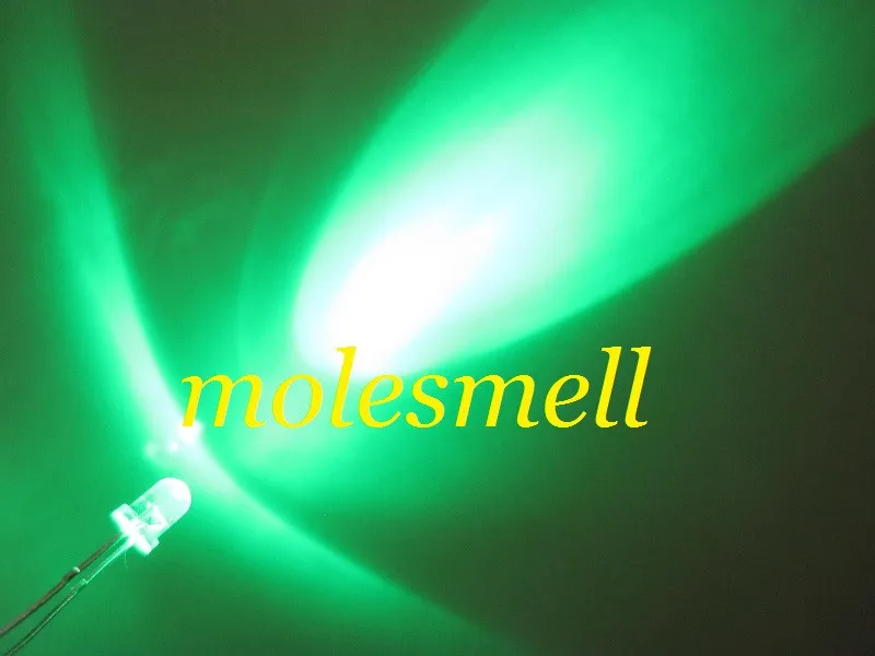 3mm round green