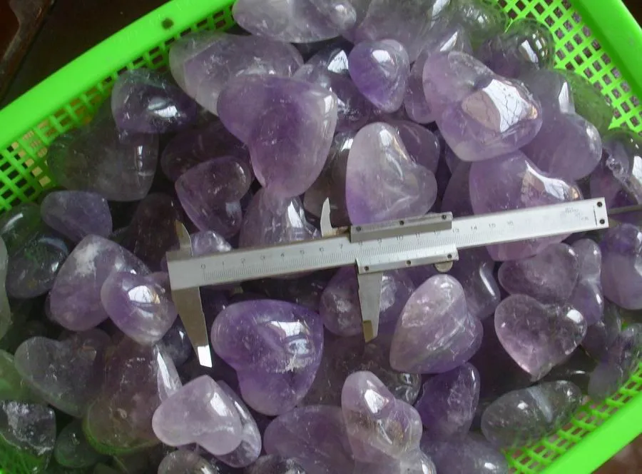1 кг 2.2LB Природный аметист КВАРЦЕВЫЙ СЕРДЦА РЕЗНЫЕ цена