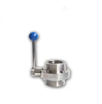 

&63 Thread Sanitary Stainless Steel 304 Silicon Manual Handle Butterfly Valve