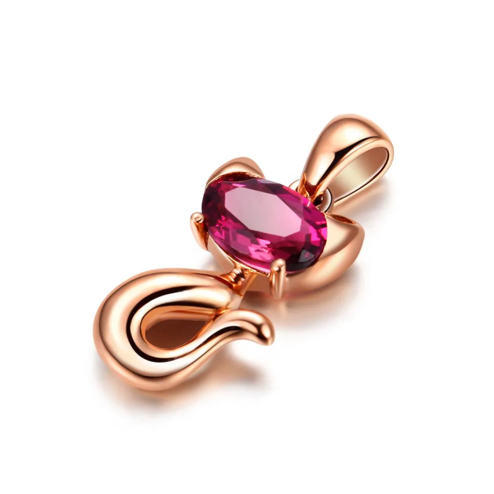 0.4ct турмалин 18 К Золото животных красный ювелирных камней Счастливая Кошка кулон подарок на день Святого Валентина Ювелирные украшения образец дизайна