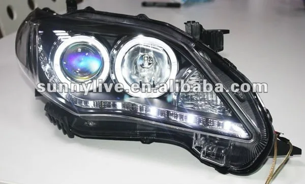 Corolla Altis светодиодный головной фонарь Angel eyes 2011-2012 года LD