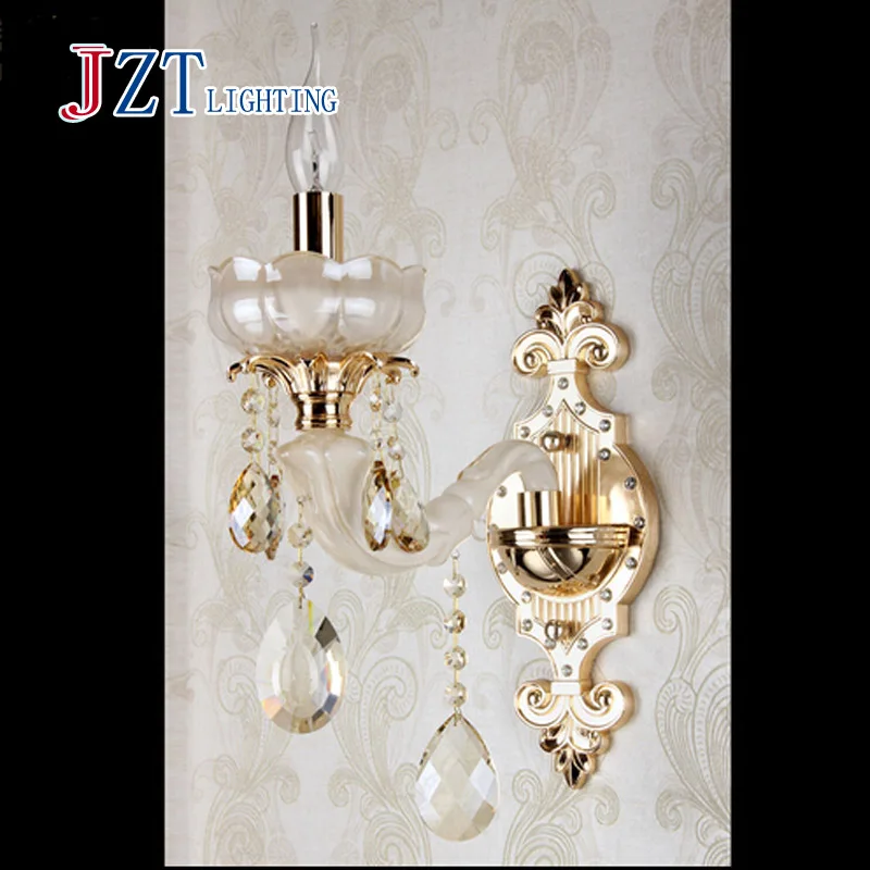 T LED Европа Cystal настенный светильник современные лампы для Ванная комната коридор