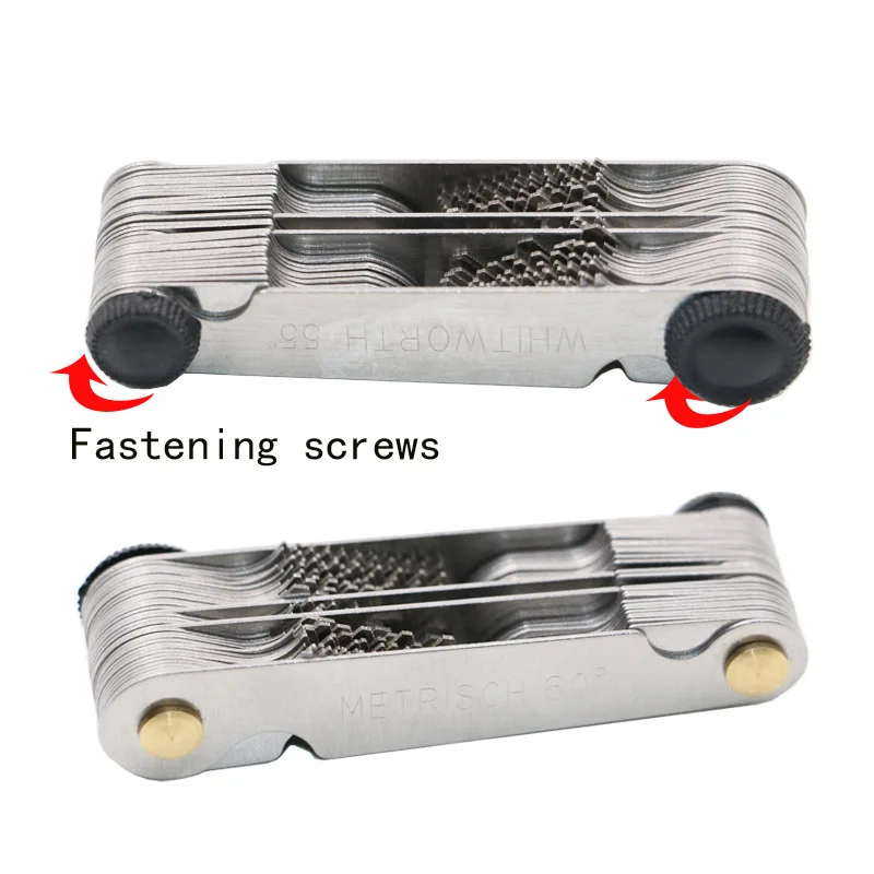 Thread Plug Gage Stainless Steel Metric American Screw Pitch 60 and 55 Degree Thread Measuring Gage Gauge