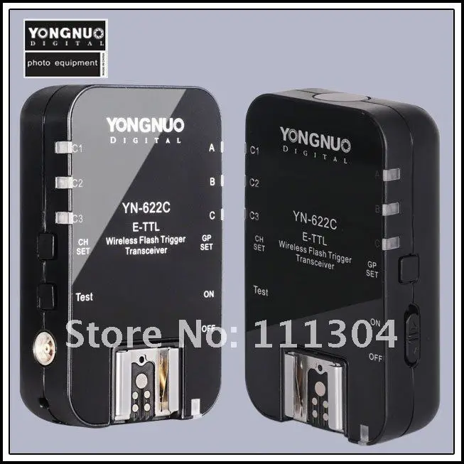 Светодиодная лампа для видеосъемки Yongnuo YN622c YN 622 YN-622 E-TTL беспроводной Вспышка триггера приемопередатчик для Canon 500d 600d 700d 1300d 1d3 5d3 вспышка для камеры светильник