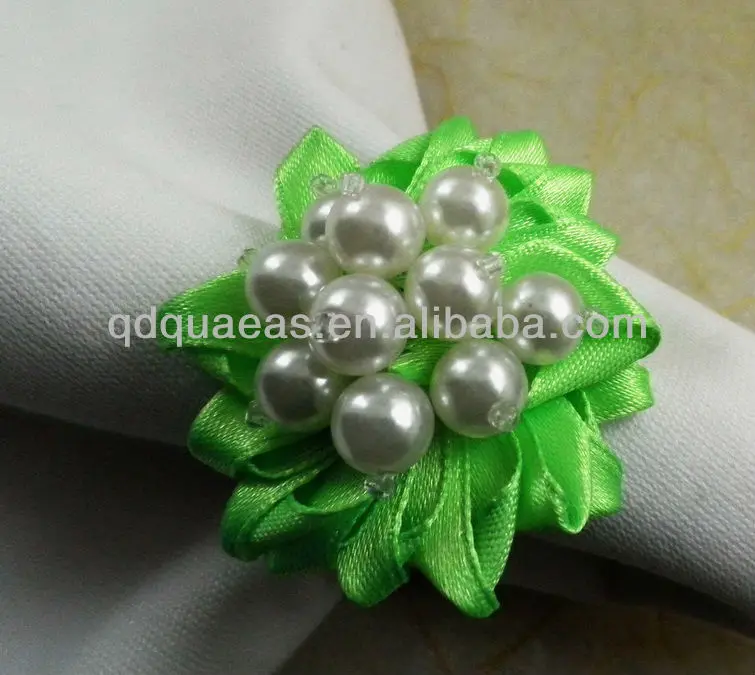 Продано на Aliexpress бисером кольцо для свадебных салфеток