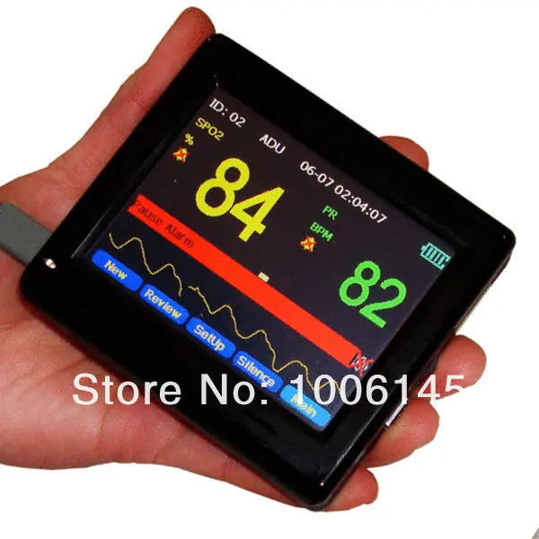 PM60A Сенсорный экран Пульсоксиметр кислорода в крови монитор SPO2, PR, программное обеспечение SD карты