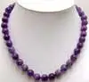 6 мм круглые Высокое качество природного фиолетовый кристалл 3 пряди 18-20 "necklace-nec5748