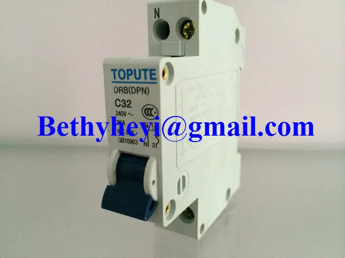 Мини-выключатель 32A DPN 1 P+ N MCB