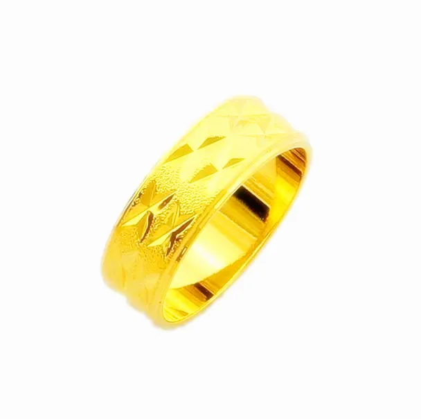 Новое поступление! Мода 24K GP золотого цвета мужские и женские ювелирные кольца желтого золота Золотое кольцо YHDR014