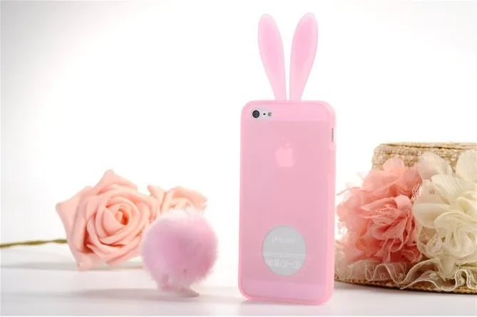 Bunny Rabbit Ears Plush Tail Case For iPhone (5)
