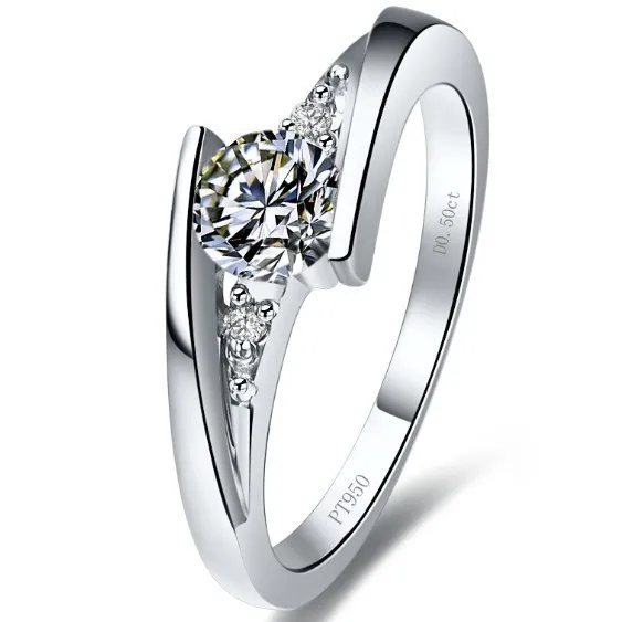 0.5CT 18 карат белого золота Круглые замечательные синтетические бриллианты ювелирные украшения для предложения быстрая Экспресс услуги обеспечивают